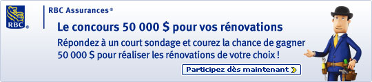 Le concours 50 000 $ pour vos r&eacute;novations. R&eacute;pondez &agrave; un court sondage et courez la chance de gagner 50 000 $ pour r&eacute;aliser les r&eacute;novations de votre choix ! Participez d&egrave;s maintenant.