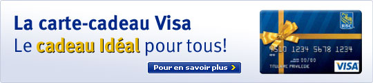 Le carte-cadeau Visa. Le cadeau parfait durant les F&ecirc;tes ! Pour en savoir plus >