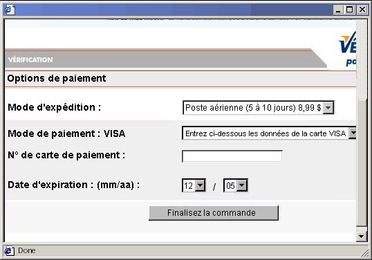 Démo d'achat : Étape 2 de 5
