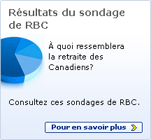 Résultats du sondage de RBC. À quoi ressemblera la retraite des Canadiens? Consultez ces sondages de RBC. Pour en savoir plus.