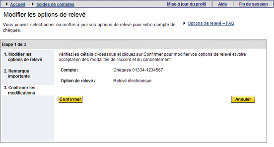 Exemple de Confirmation