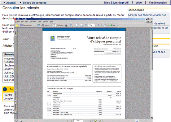 Exemple de Relev lectronique en format PDF 