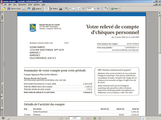 Exemple de Relev lectronique en format PDF 