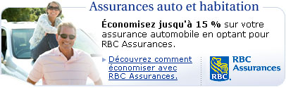 Assurances auto et habitation - �conomisez jusqu'� 15 % sur votre assurance automobile en optant pour RBC Assurances. D�couvrez comment �conomiser avec RBC Assurances.