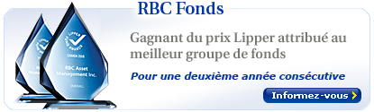 RBC Fonds : Gagnant du prix Lipper attribu� au meilleur groupe de fonds. Pour une deuxi�me ann�e cons�cutive. Informez-vous.