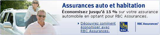 Assurances auto et habitation. &Eacute;conomisez jusqu'&agrave; 15 % sur votre assurance automobile en optant pour RBC Assurances. D&eacute;couvrez comment &eacute;conomiser avec RBC Assurances.