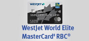 Save money on travel with the WestJet RBC® World Elite MasterCard‡ Get 250 WestJet dollars‡ as a welcome bonus^