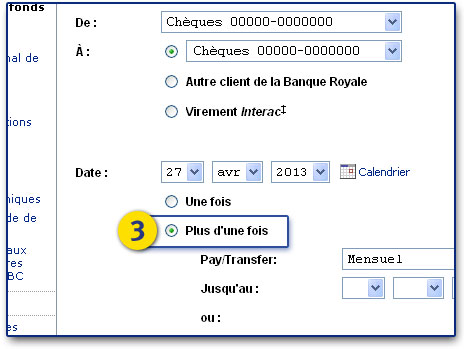 Select the More than once option & how frequent: monthly, weekly, biweekly