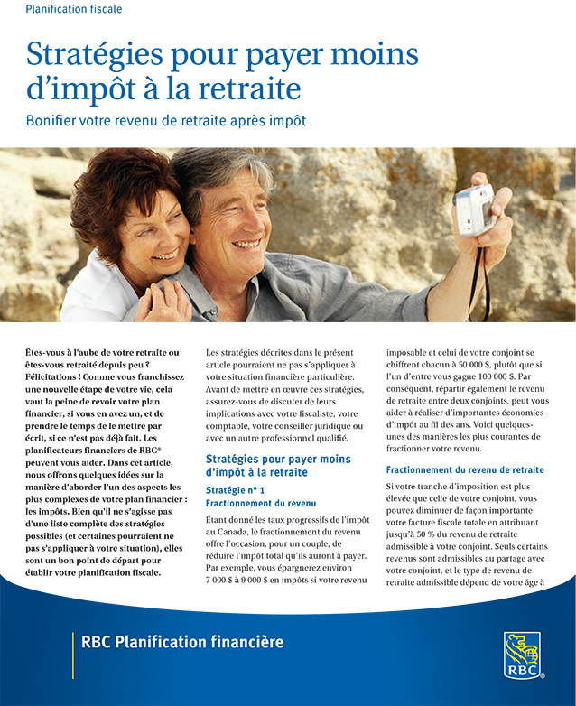 Stratégies pour payer moins d’impôt à la retraite